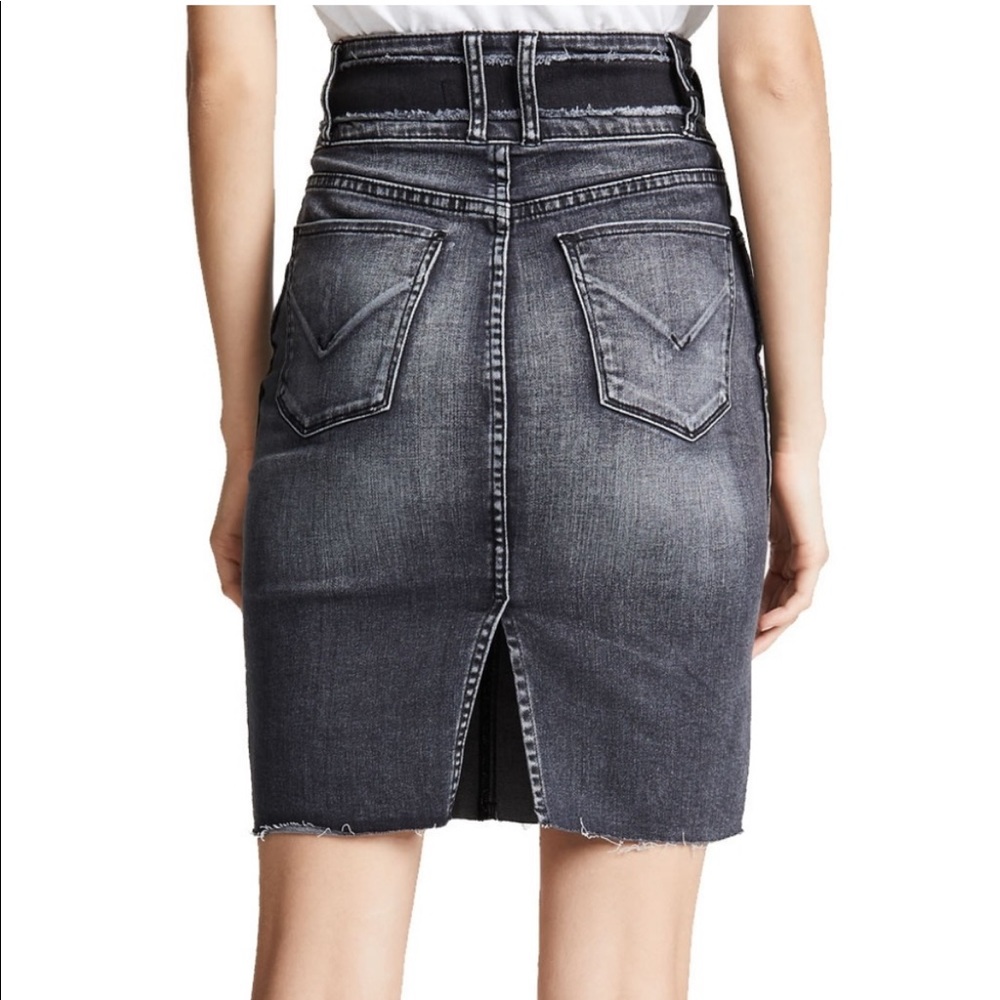 Hudson Helena Grey/Black high waisted denim skirt. Size 28. Brand new with tags!